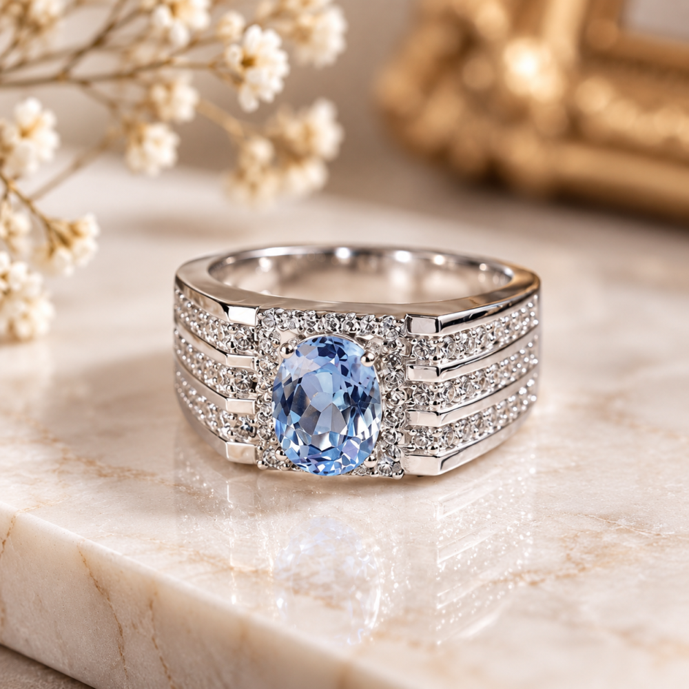 Blue Topaz Sterling Silver Ring Blue Topaz Sterling Silver Ring