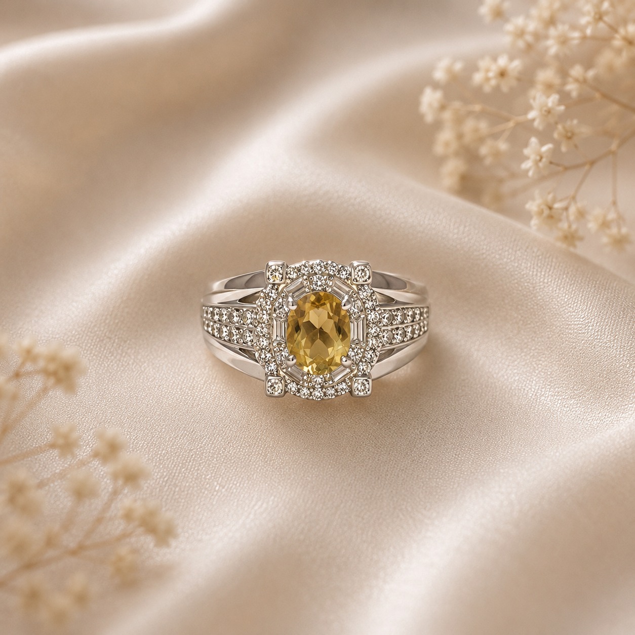 Quartz Citrine Sterling Silver Ring Quartz Citrine Sterling Silver Ring